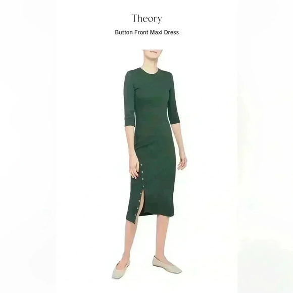 Theory Button Front Perry Knit Dress - Picture 1 of 7